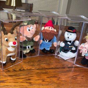 Rudolph the Red Nosed Reindeer & friends collectible Stuffins  1999. Case kept!